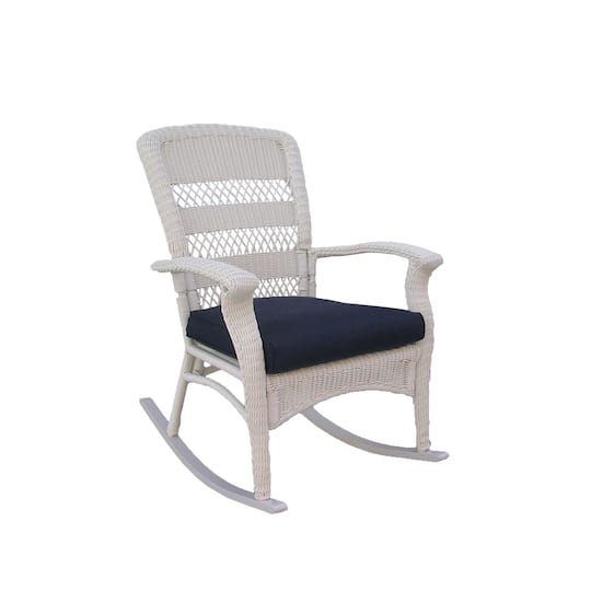 42&#x22; Wicker Rocker Chair with Cushion